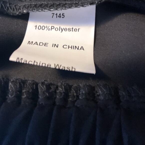 Pretty Garden 2pc Set Size M Crop Satin Soft Top Black Wide Leg Pants High Waist - Picture 15 of 15